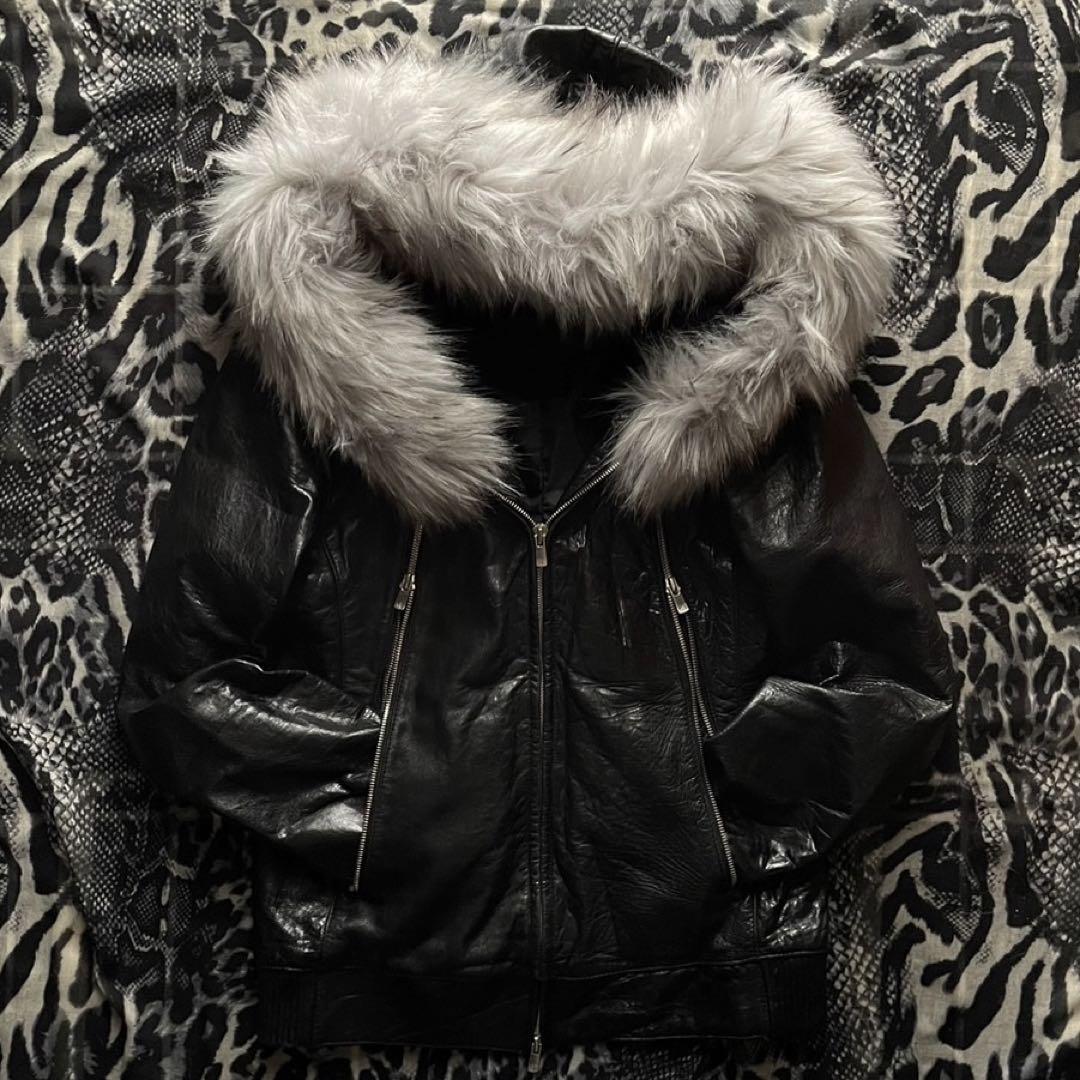 00s leather fur jacket LGB 14th y2k - メルカリ 00s leather fur jacket LGB 14th y2k - メルカリ