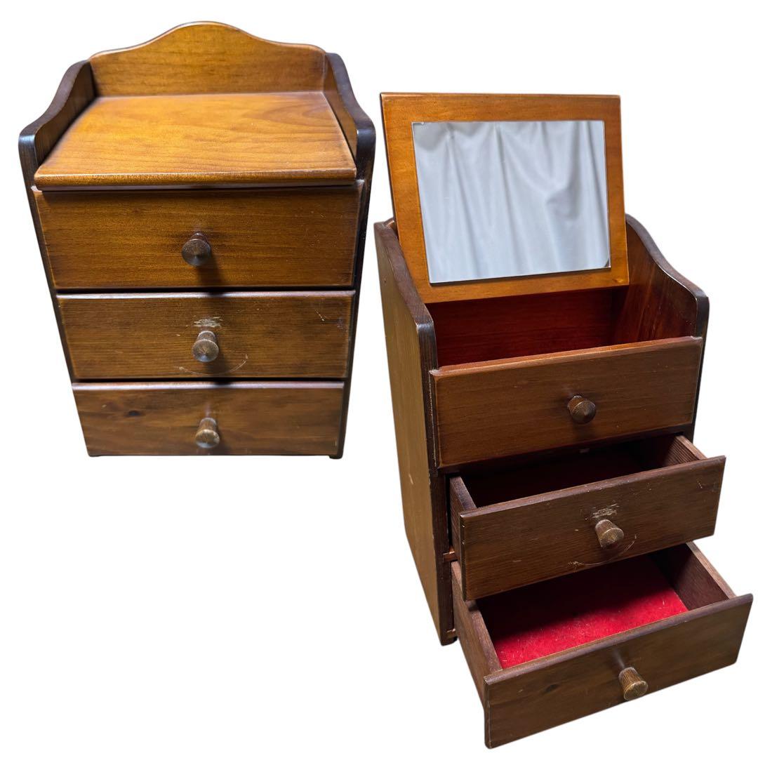 ゲリラセール レトロ 木製ドレッサー 小引き出し アクセサリー入れ 収納