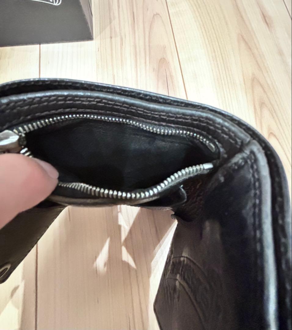 クロスボールボタン レザーウォレット