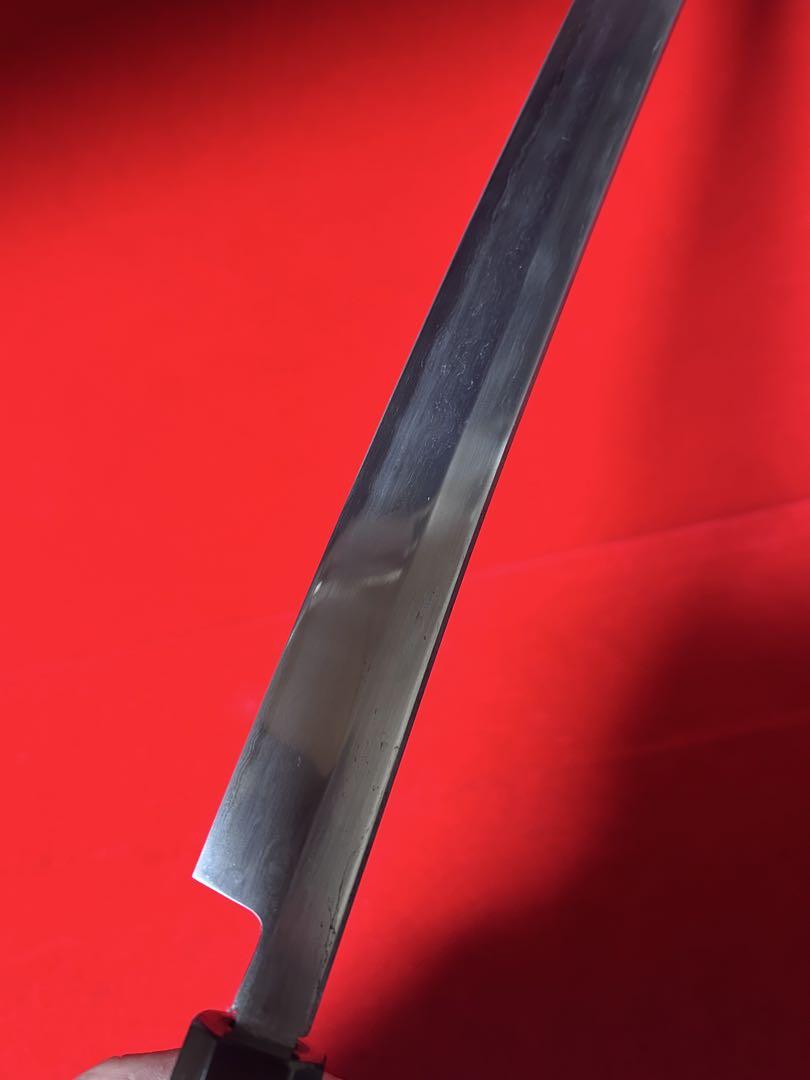 品多く No.01349 包丁マグロ包丁玉鋼地肌刃文出来良好極上地鉄南北朝期 調理器具