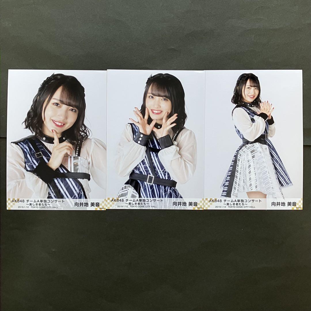 向井地美音　AKB48 生写真　チームA単独コンサート　生写真　3枚コンプ