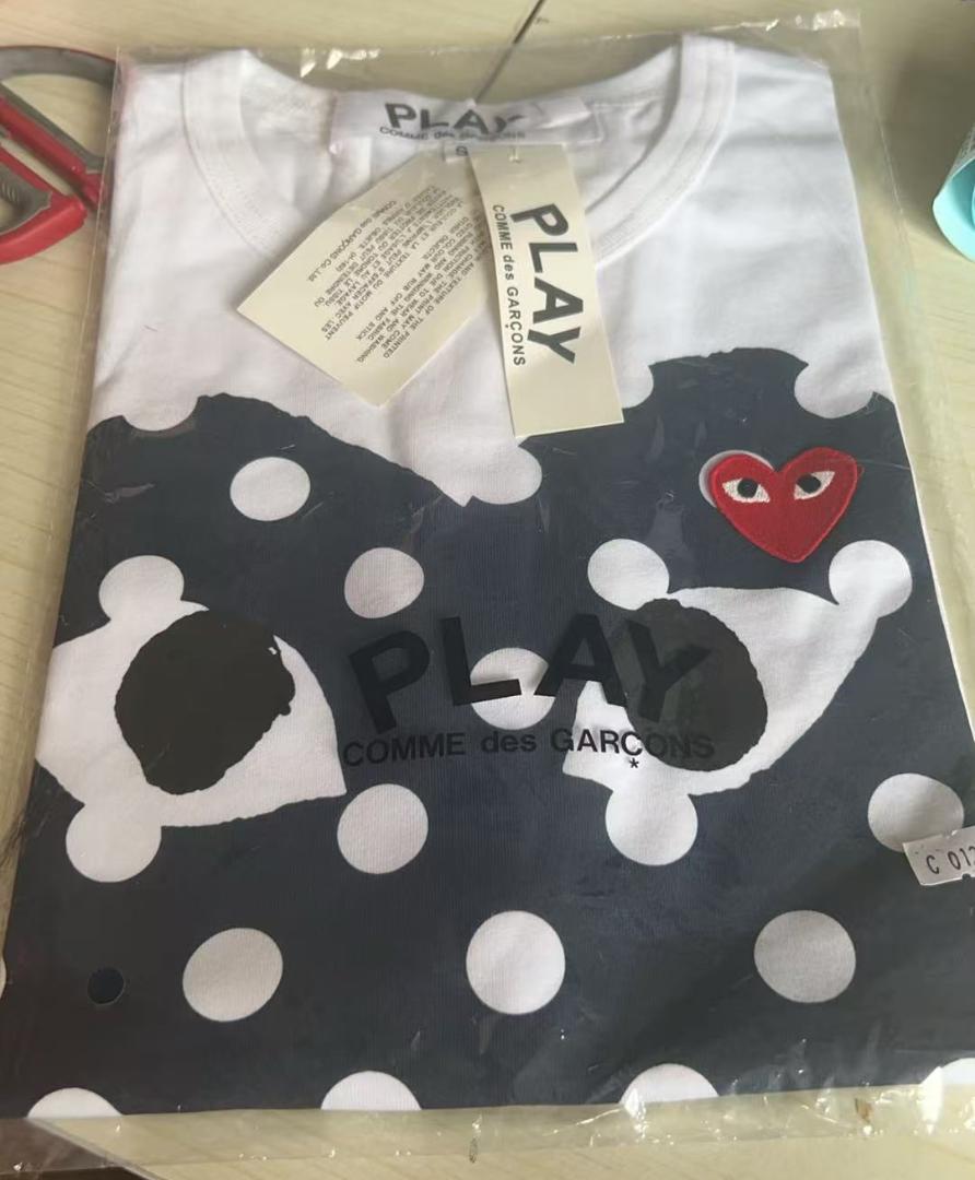 １着でも送料無料 ✨【美品】COMME des GARÇONS ドットハートTシャツ サイズL トップス