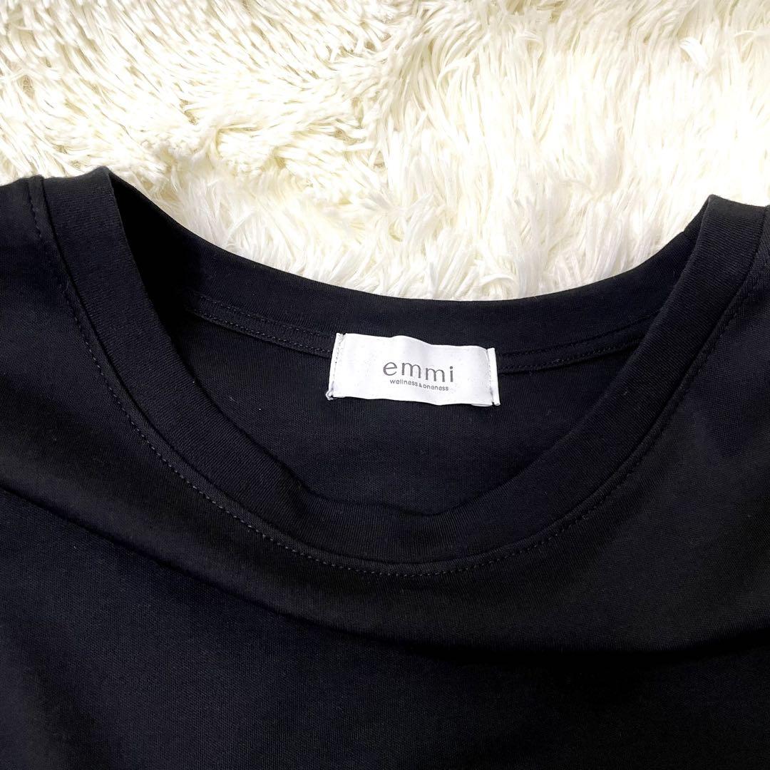 emmiエミ　ドッキングTシャツワンピース　ブラック　1/M