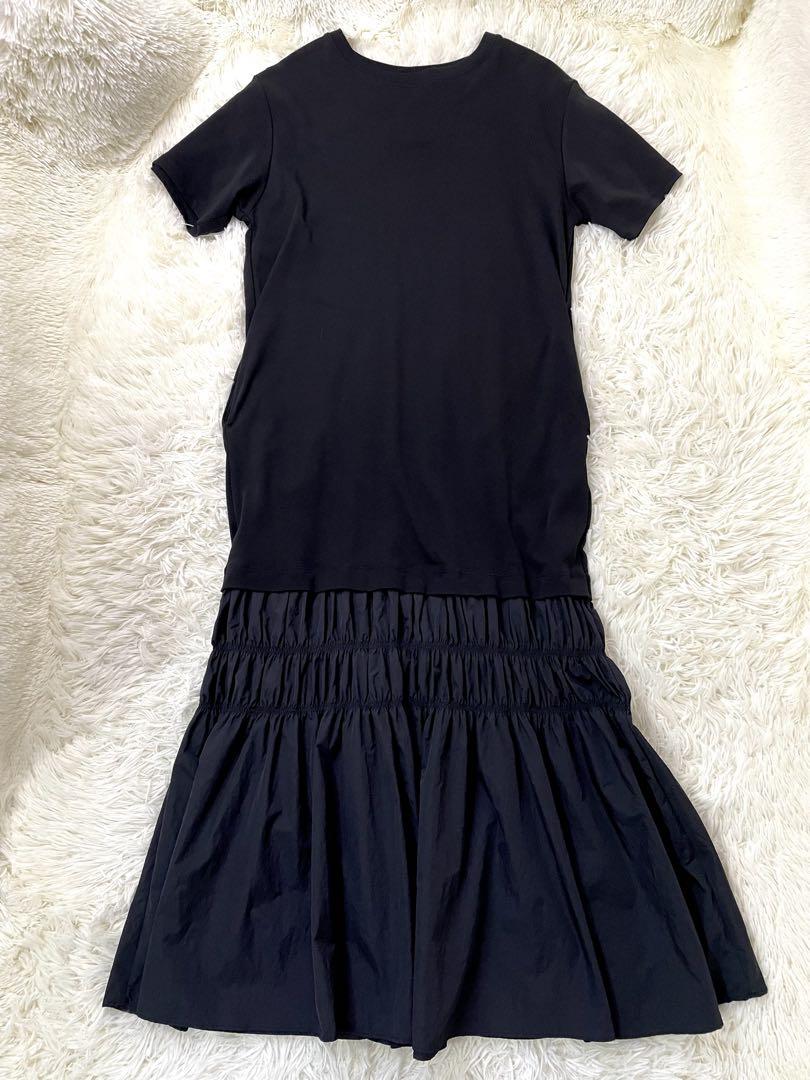 emmiエミ　ドッキングTシャツワンピース　ブラック　1/M
