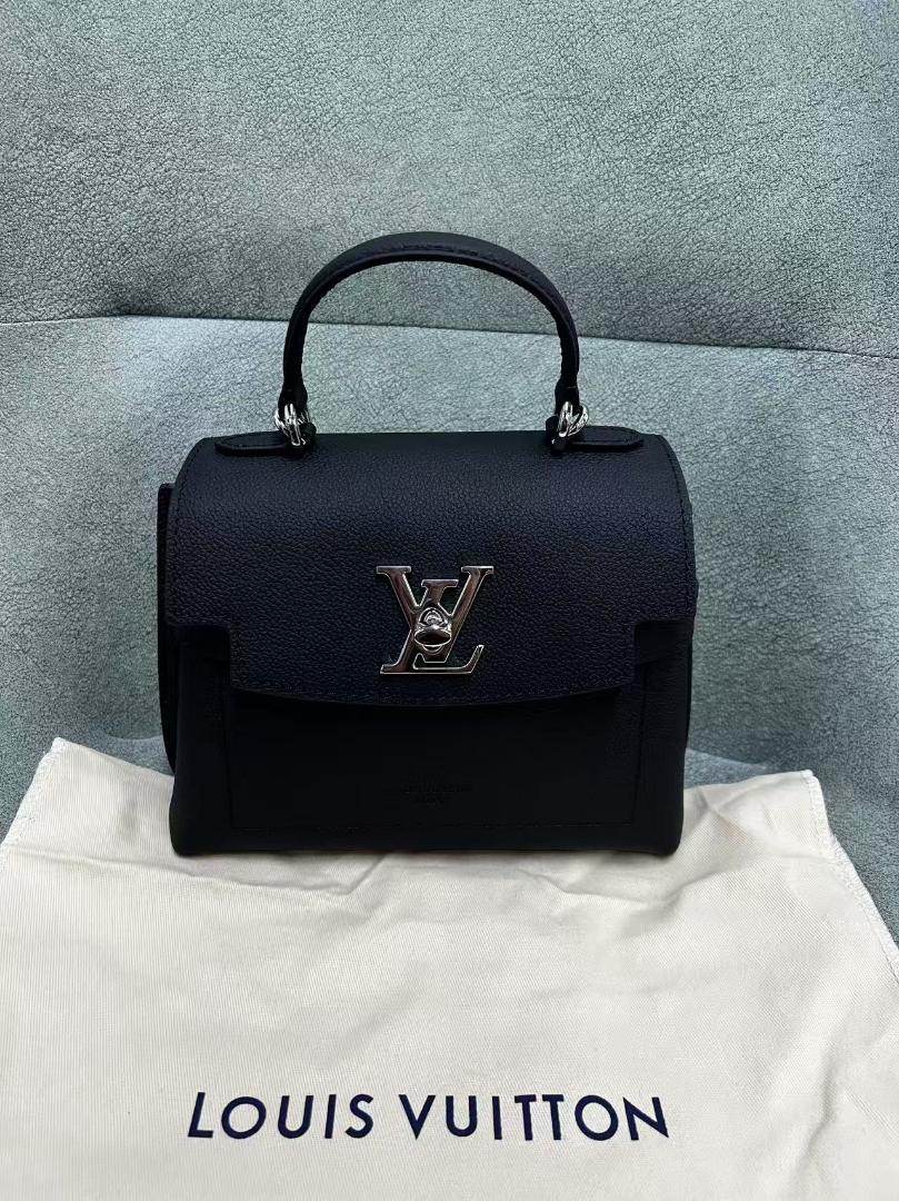 【‎꙳⟡ 】 LOUIS VUITTON ブラックレザー ハンドバッグ LOUIS VUITTON ブラックレザー ハンドバッグ - メルカリ
