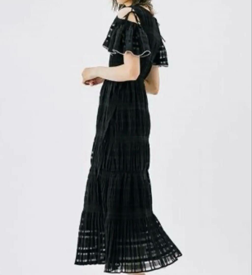 美品❣️LANVINenBleu ランバン❣️シフォンチェックロングワンピース