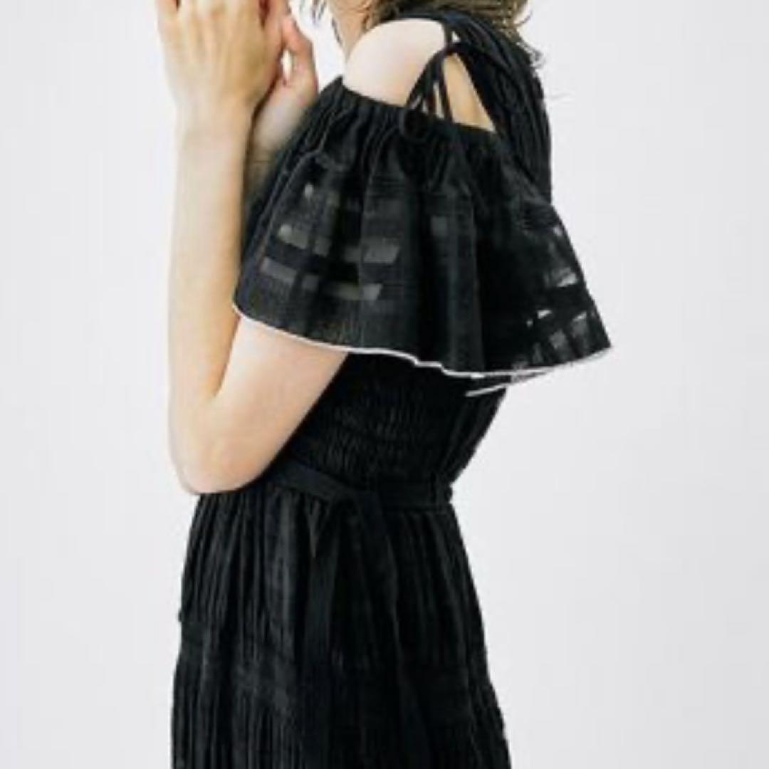 美品❣️LANVINenBleu ランバン❣️シフォンチェックロングワンピース