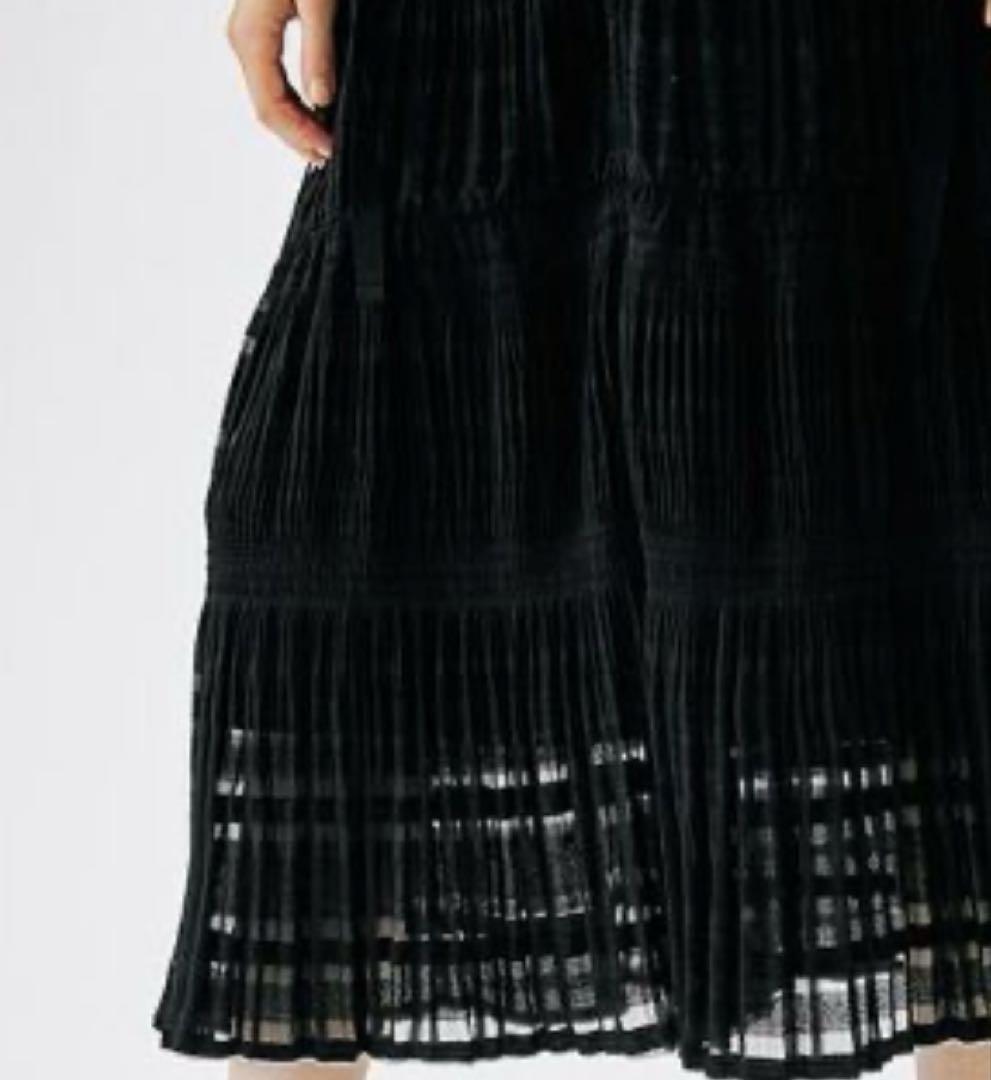 美品❣️LANVINenBleu ランバン❣️シフォンチェックロングワンピース