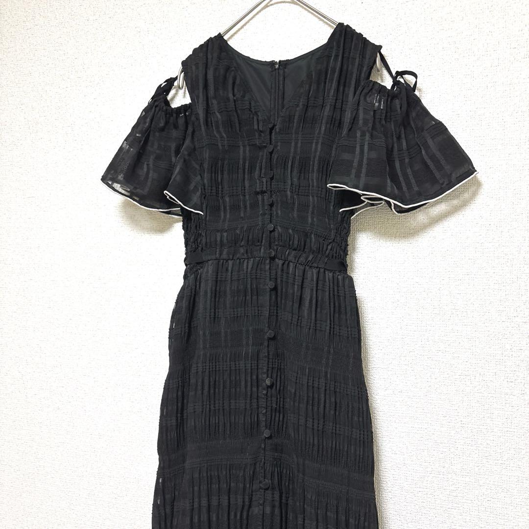 美品❣️LANVINenBleu ランバン❣️シフォンチェックロングワンピース