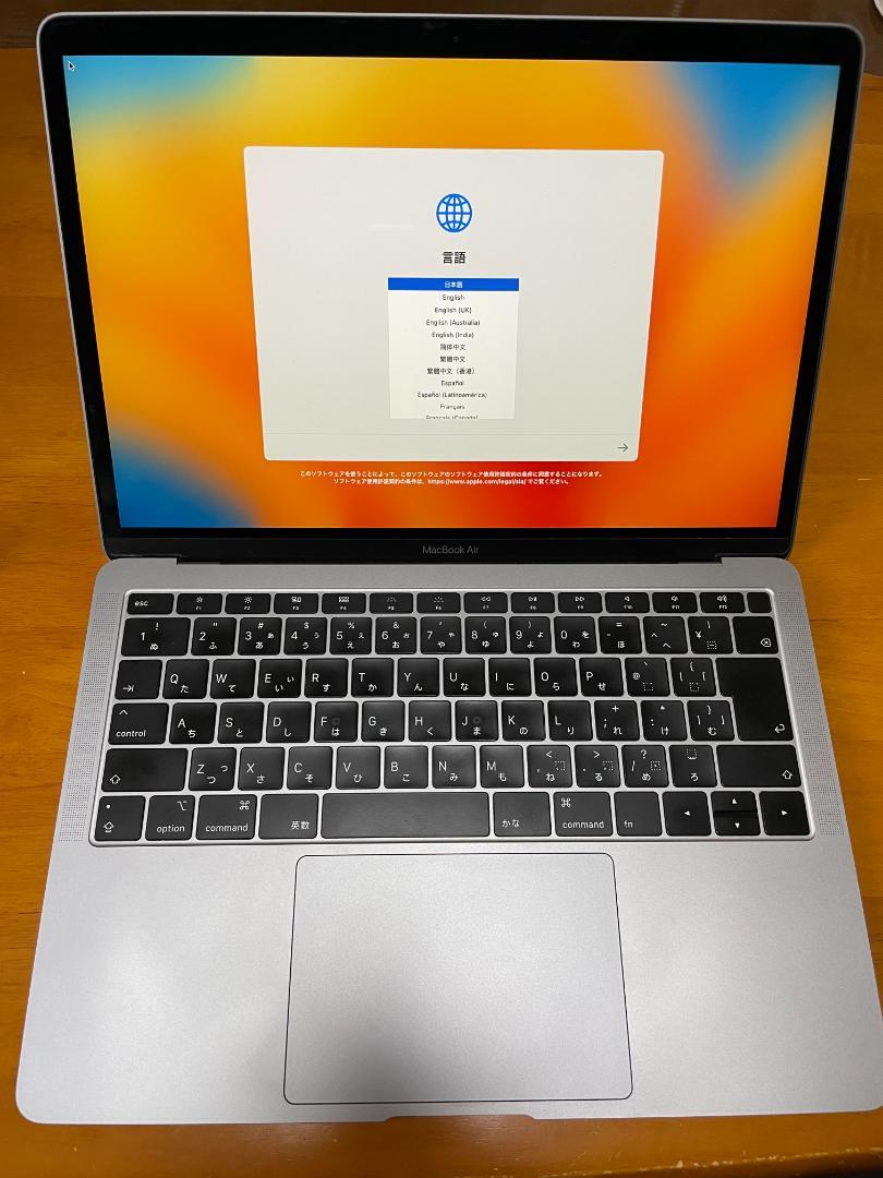 MacBook Air 13インチ 2019 Retina Cランク カラー：スペース