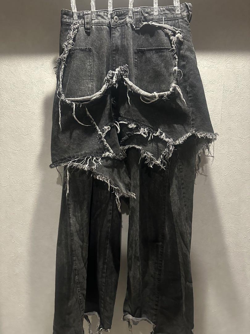 【COZY WORLDWIDE】OSAMA グレー ダーティースカートパンツ 8C7EB095-1109-4CD0-AFFF-