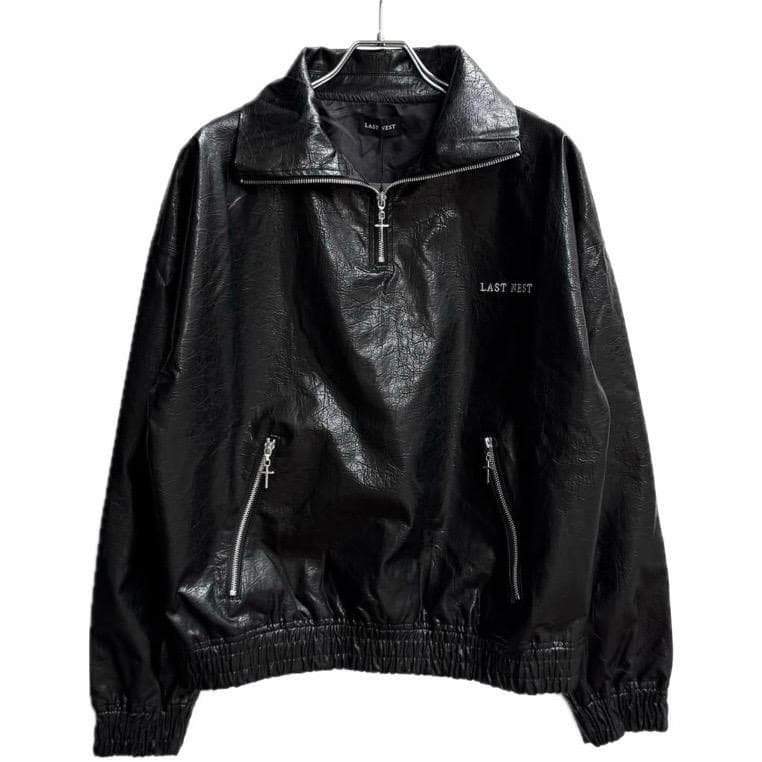 【限定品✨️】LAST NEST Leather Half Zip Jacket