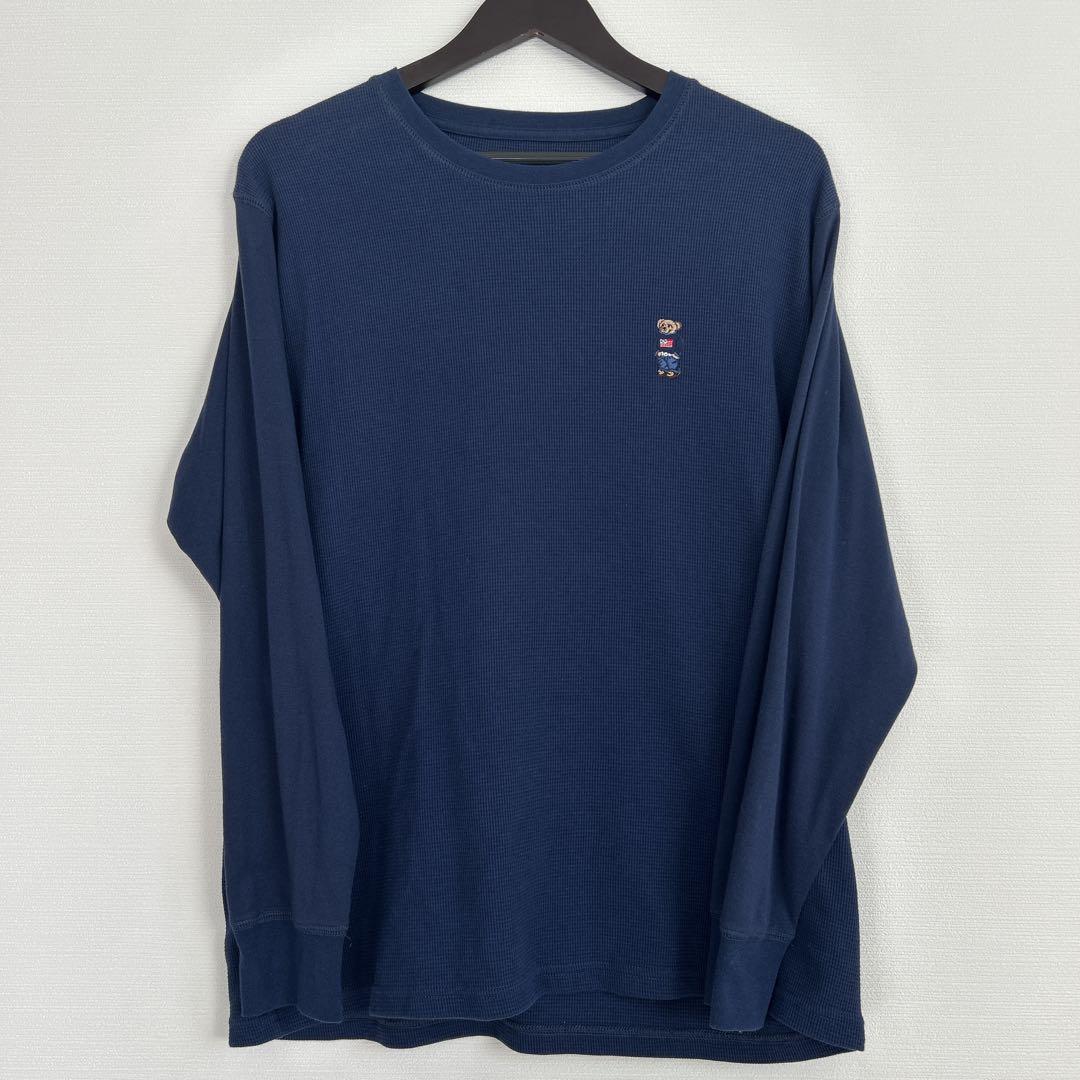 POLO RALPH LAUREN ポロベアサーマルロングTシャツ ネイビー L