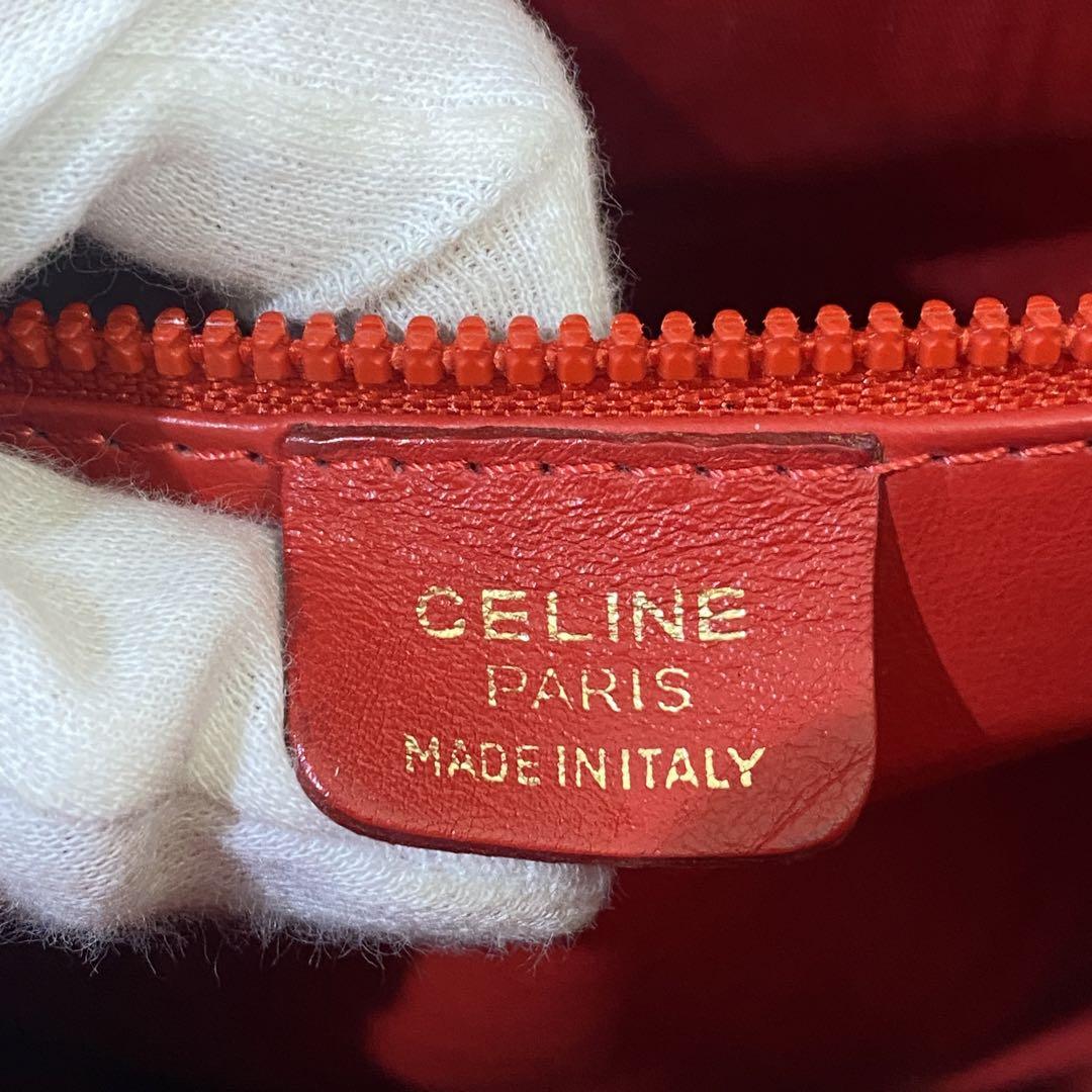 CÉLINE レザー トートバッグ レッド f17623-1.jpg