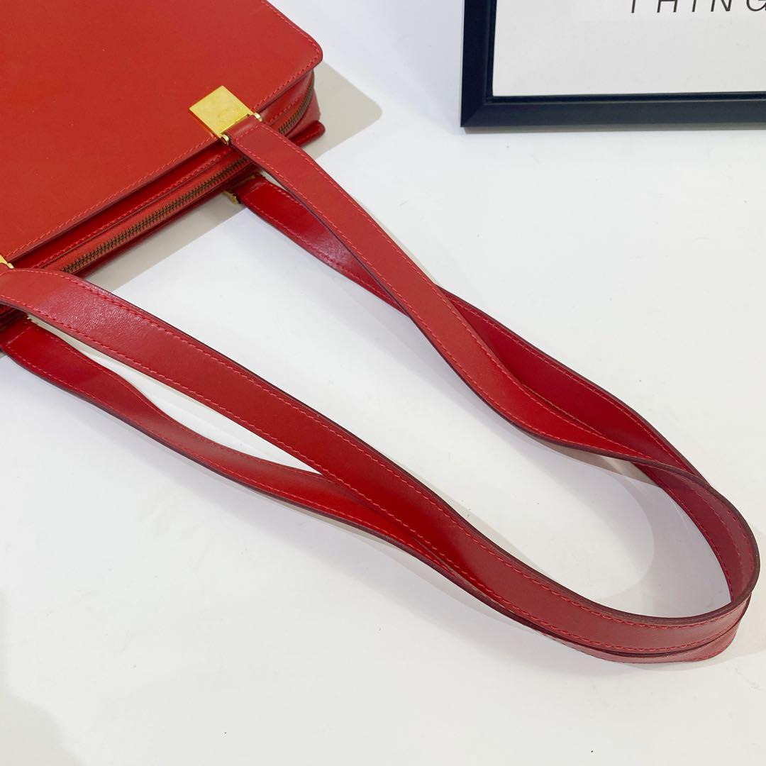 CÉLINE レザー トートバッグ レッド To レッド（赤）系 CELINE(セリーヌ) トートバッグ(レディース