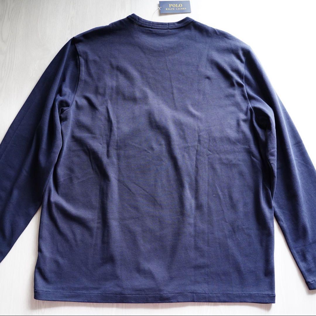 新品　Polo Ralph Lauren ネイビー長袖Tシャツ XL ポケ付き