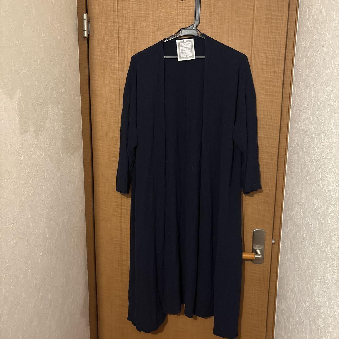 ビアズリー ロングカーディガン ネイビー