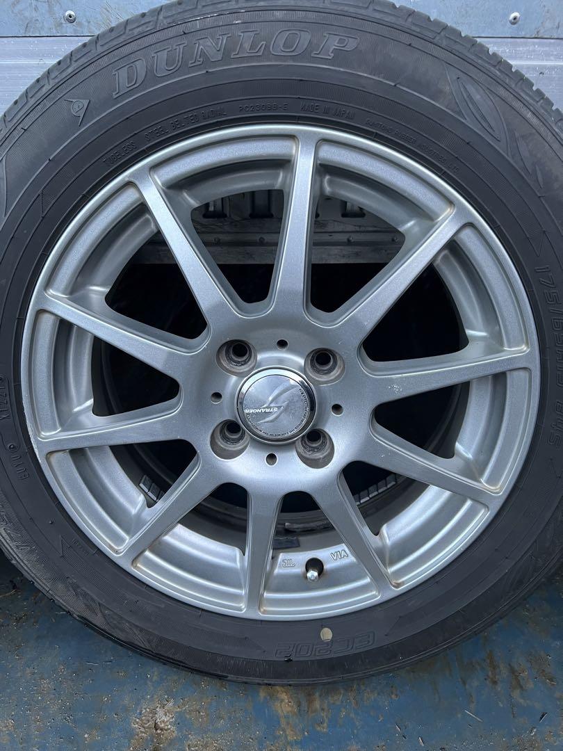 ダンロップサマータイヤ175／65R15 84Sアルミホイールセット深溝