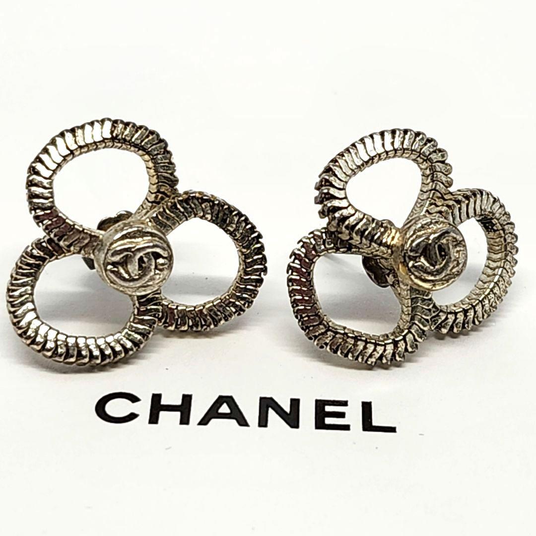 CHANEL シャネル ココマーク ピアス ワイヤー チェーン レディース 花
