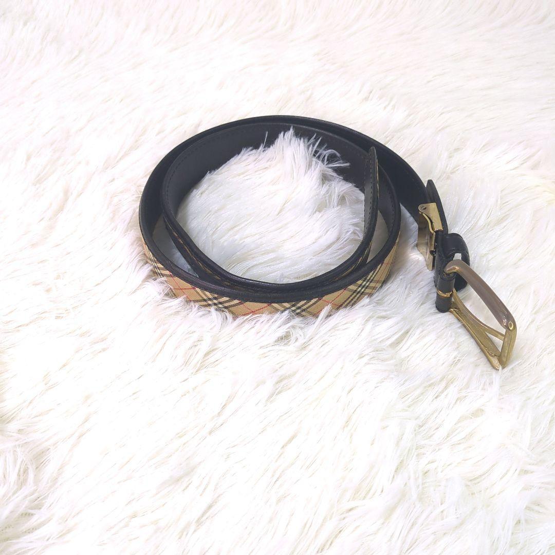 美品✨️　BURBERRY 　レザー　ベルト　ノバチェック　レディース