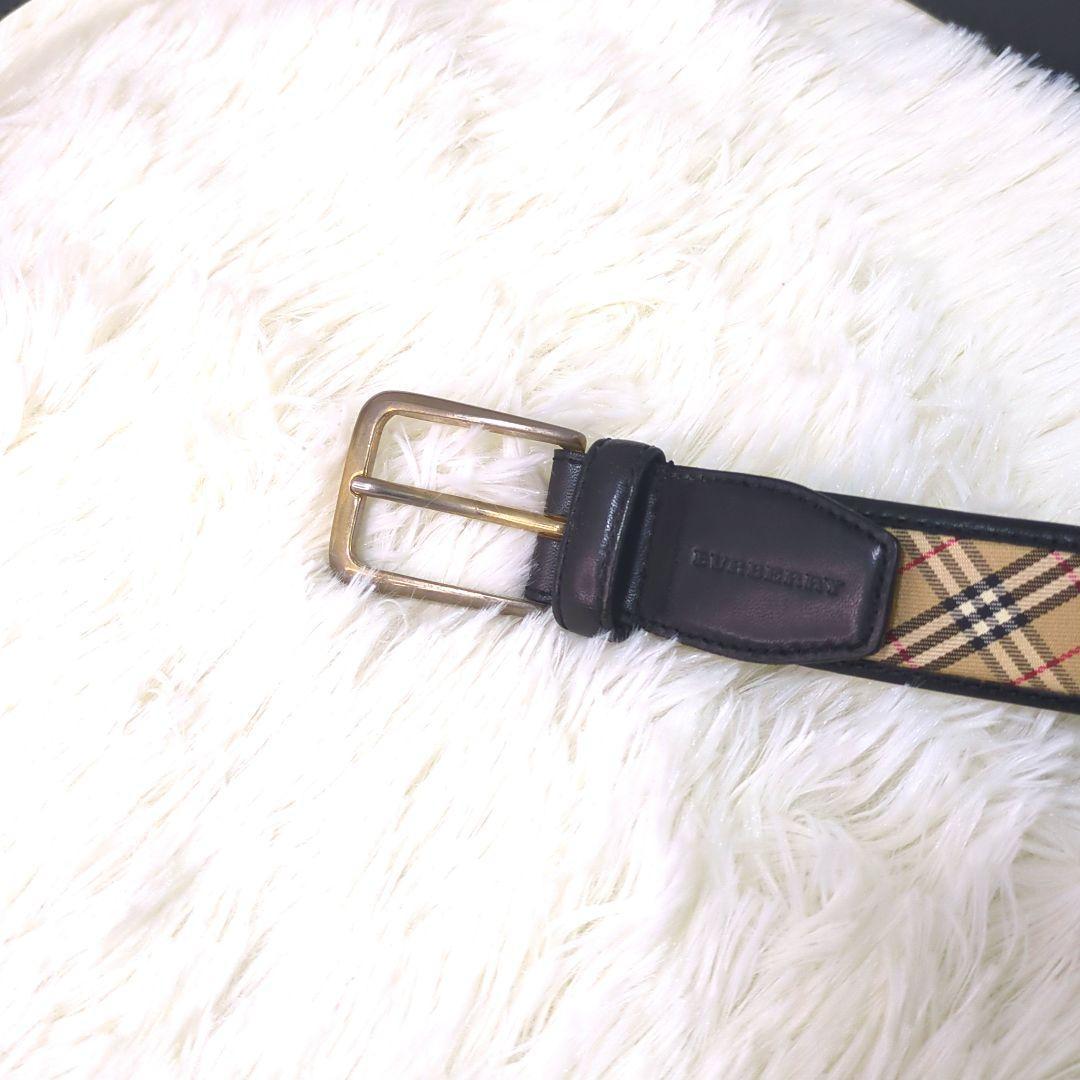 美品✨️　BURBERRY 　レザー　ベルト　ノバチェック　レディース
