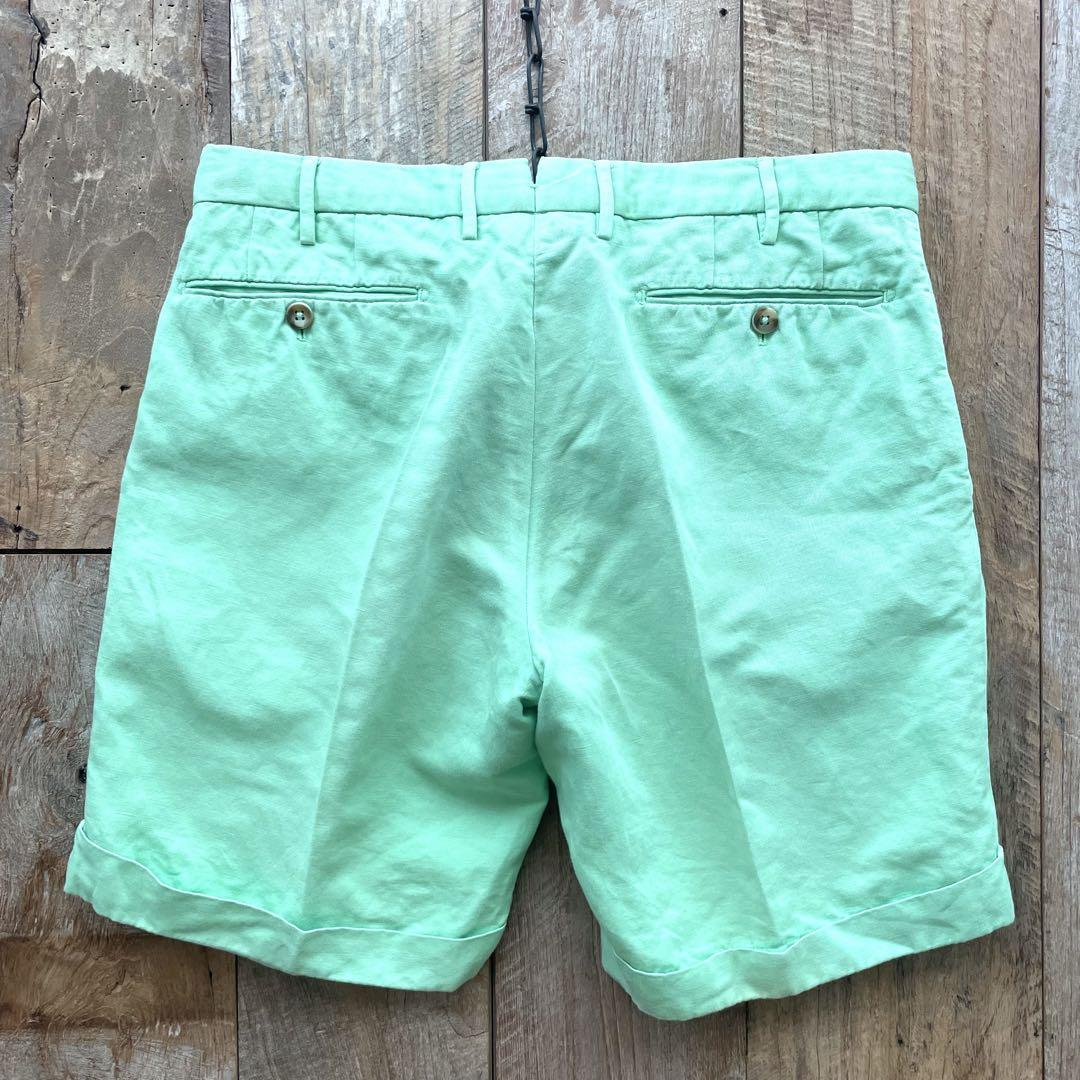 【極美品】INCOTEX CHINOLINO リネン コットン ショートパンツ
