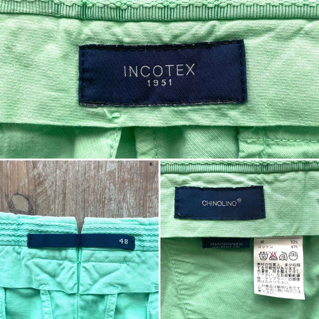 【極美品】INCOTEX CHINOLINO リネン コットン ショートパンツ