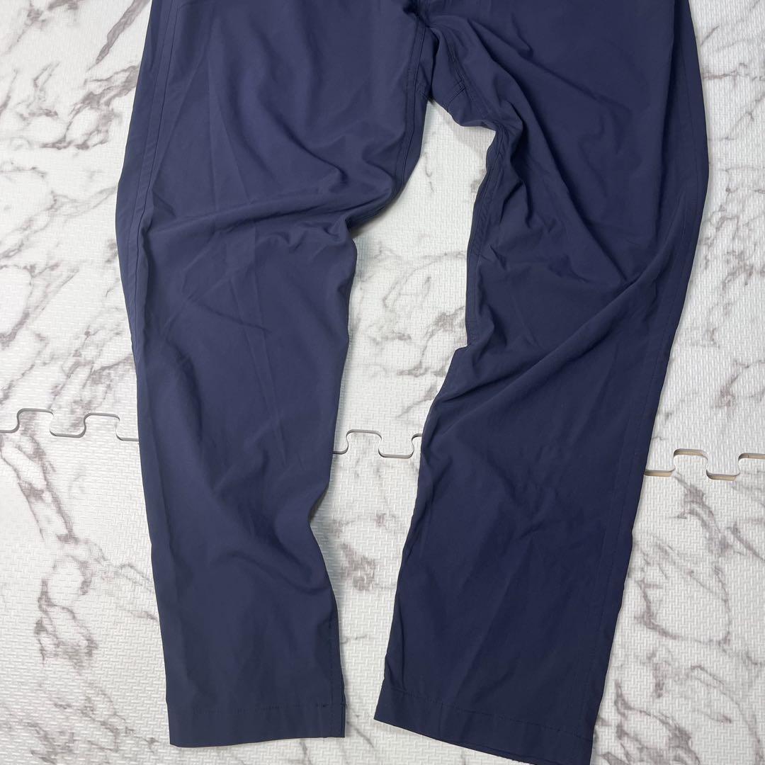 Lサイズ 美品✨グラミチ ストレッチ パンツ ネイビー ロゴ