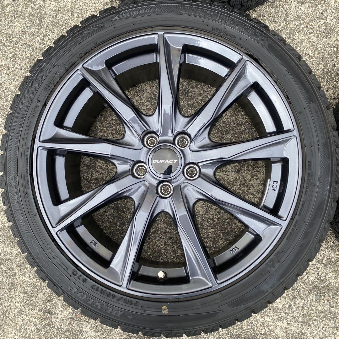 中古溝有りダンロップ215/45R17 2022年製スタッドレスセット　プリウス 中古溝有りダンロップ215/45R17 2022年製スタッドレスセット