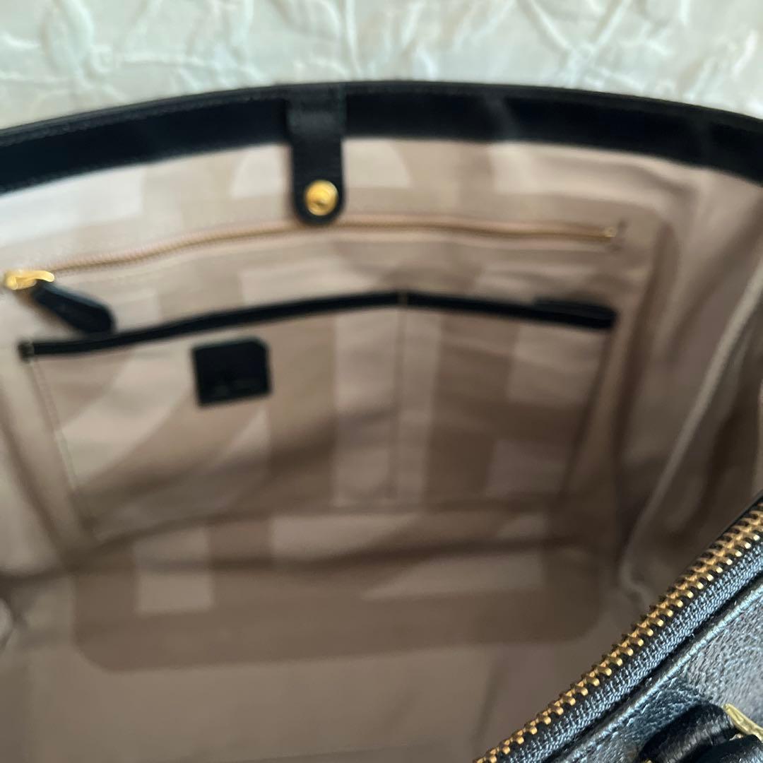 モノノグ　ブラックレザー トートバッグ