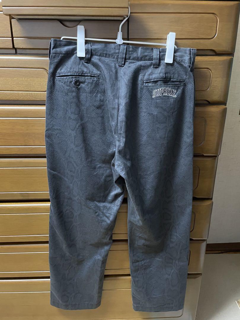 Supreme Snake Print Chino Pant Charcoal