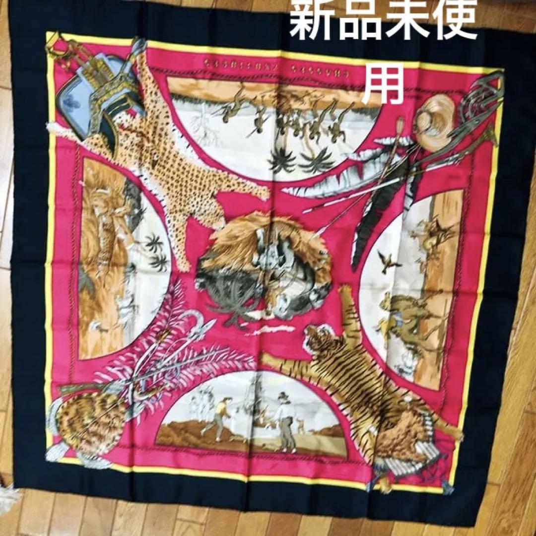 新品タグ付完売品☆HERMES/エルメス☆バンダナ柄スカーフ☆カレ55☆ローズ