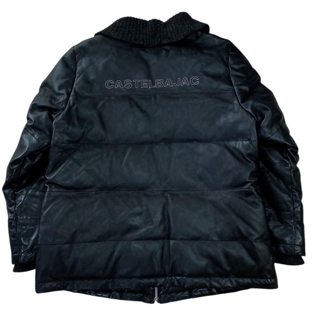CASTELBAJAC カステルバジャック ラムレザー ダウン ジャケット 3黒