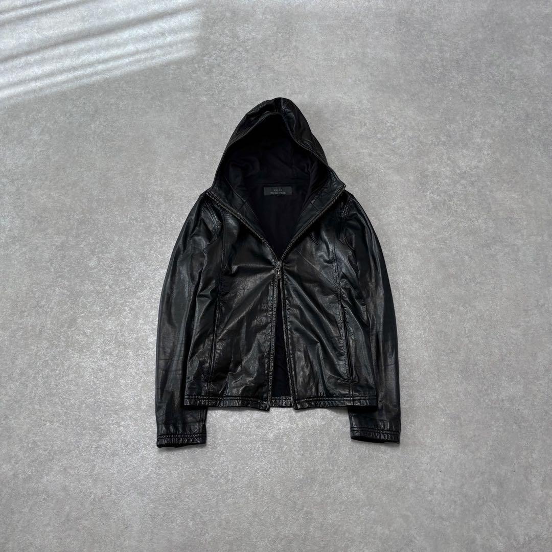 人気ブランド新作豊富 本革 S blouson foodie leather shama 短丈 ジャケット・アウター 黒 ジャケット・アウター