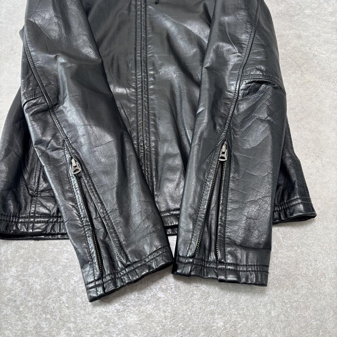 shama leather foodie blouson S 本革 短丈 黒 ジャケット・アウター