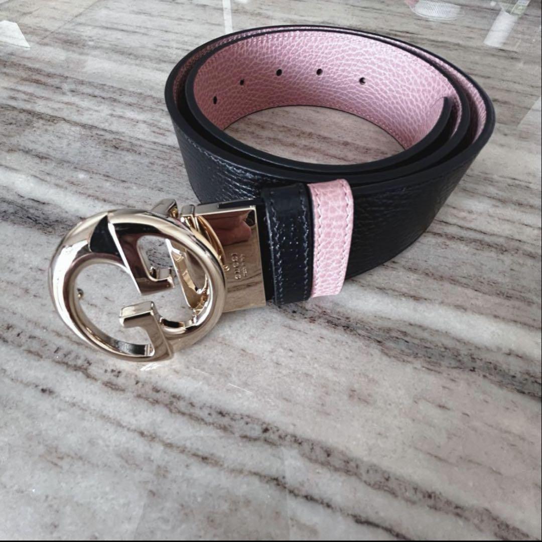 累積売上総額第１位【GUCCI★グッチ】リバーシブル レザーベルト GUCCI グッチ リバーシブル GG ロゴ バックル レザー ベルト 極