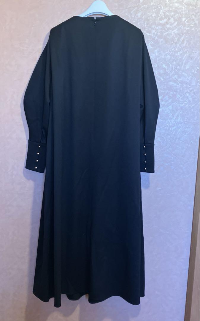 LOULOU WILLOUGHBYウールチノタックワンピース　ロング　ビアズリー