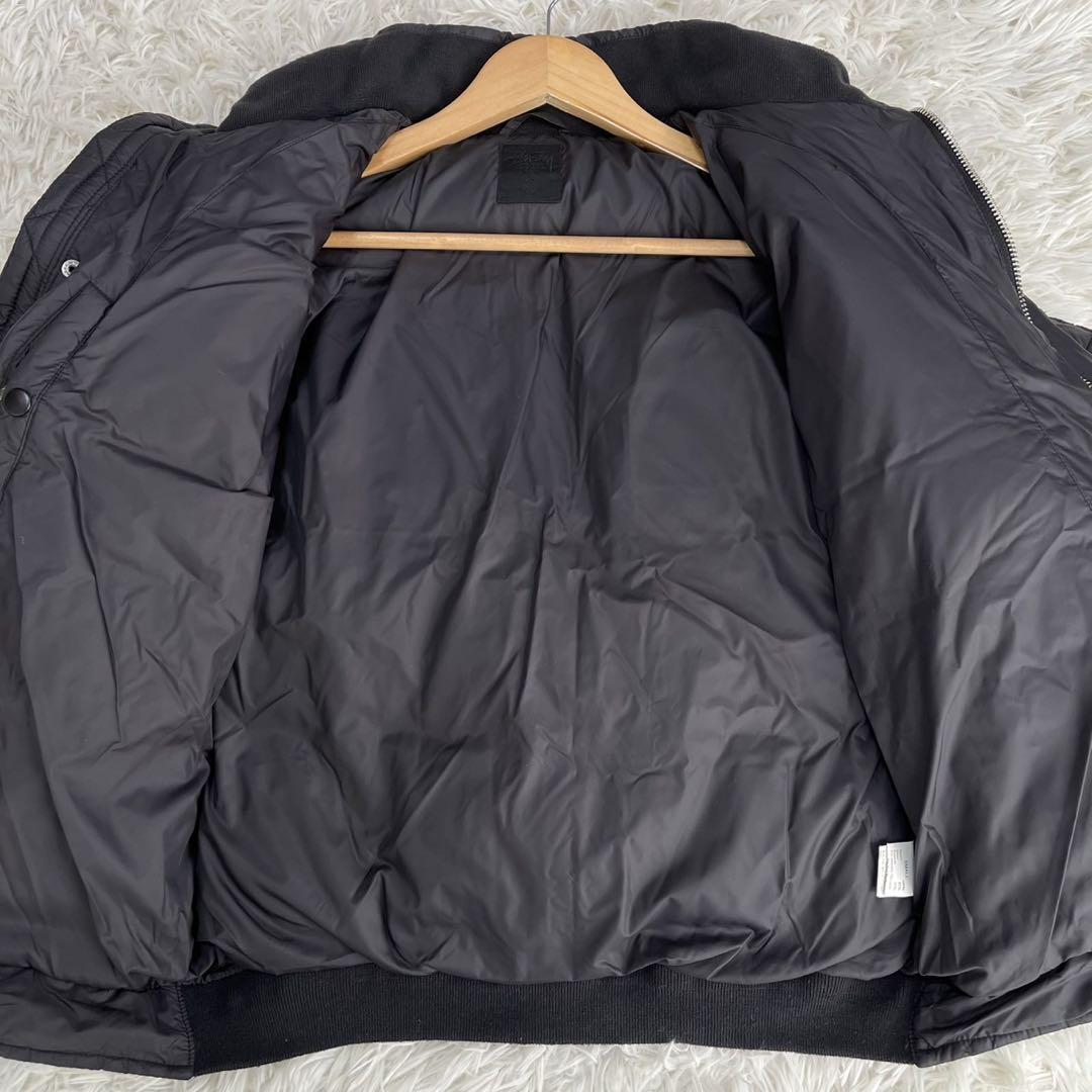 美品】old stussy ステューシー ダウンジャケット 肉厚 ブラック