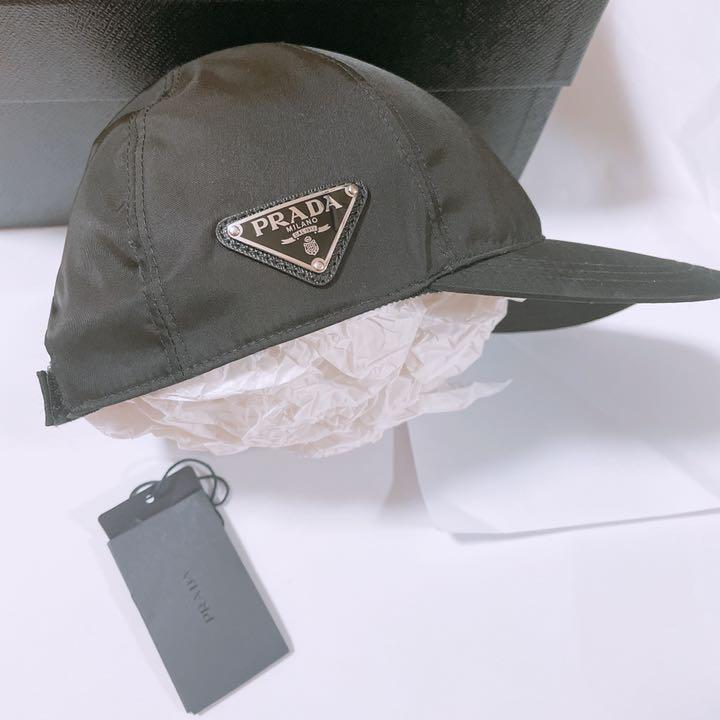 のためご PRADA ブラック Mサイズ G4aKR-m41303888790 ナイロンロゴキャップ ブランド