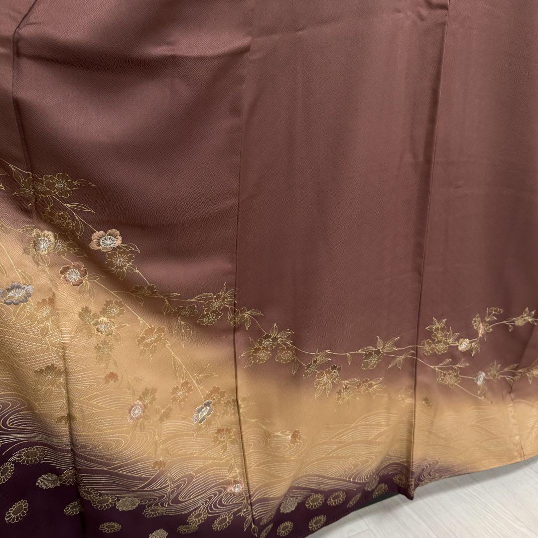 付下げ 刺繍に金駒 上品花模様 着物 正絹 紋なし 袷 広衿 RK-3961