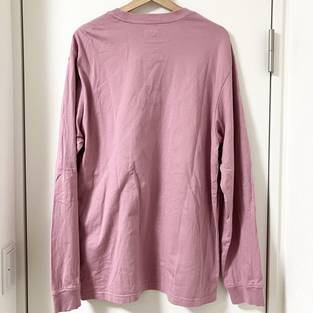 美品 シュプリーム スモールロゴ ロングスリーブ Tシャツ Lサイズ ピンク