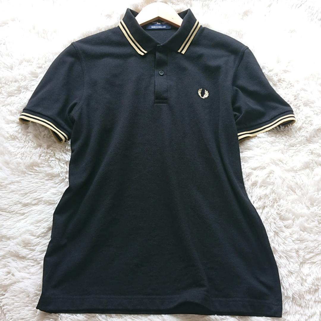 FRED PERRY ポロシャツ M12 英国製 L ユニセックス ブラック