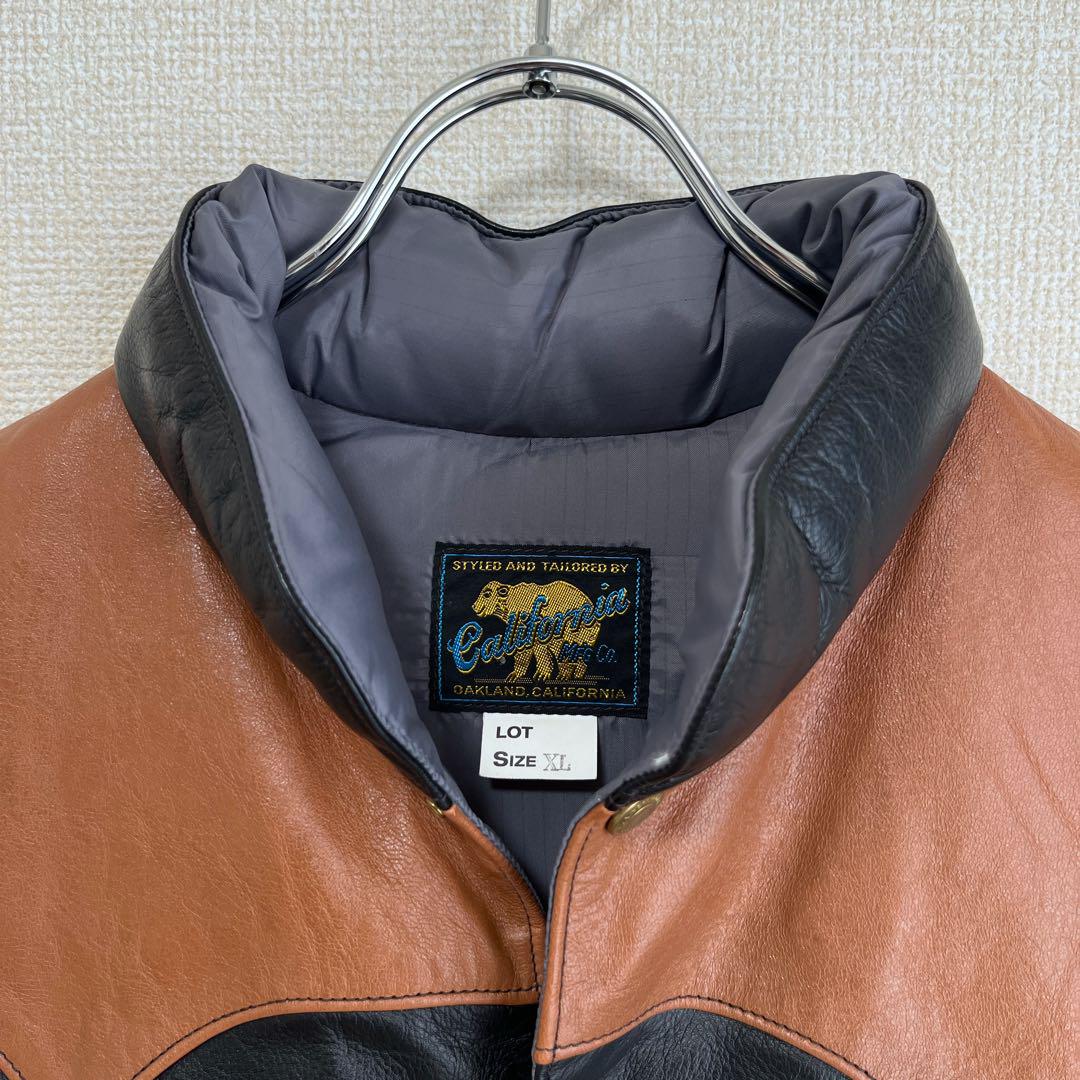 【極美品】RAINBOW COUNTRY 本革レザー ダウンベスト XL