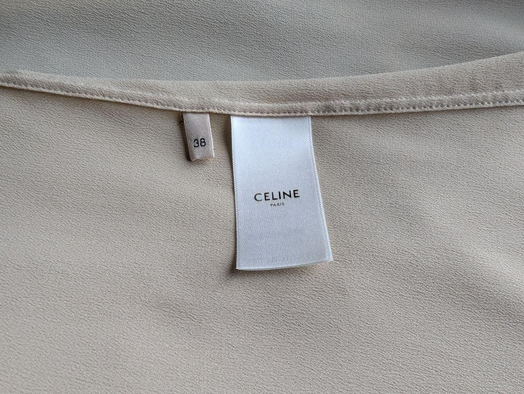 新品 CELINE ラヴァリエール シャツ 38 シルク バニラ エディ 新品 CELINE ラヴァリエール シャツ 38 シルク バニラ エディ