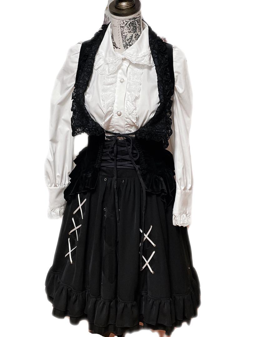 B P N　ブラックピースナウ　黒 レース付き コルセットビスチェ BLACK PEACE NOW（ブラックピースナウ）の古着 ゴス美品！ (Page 4)