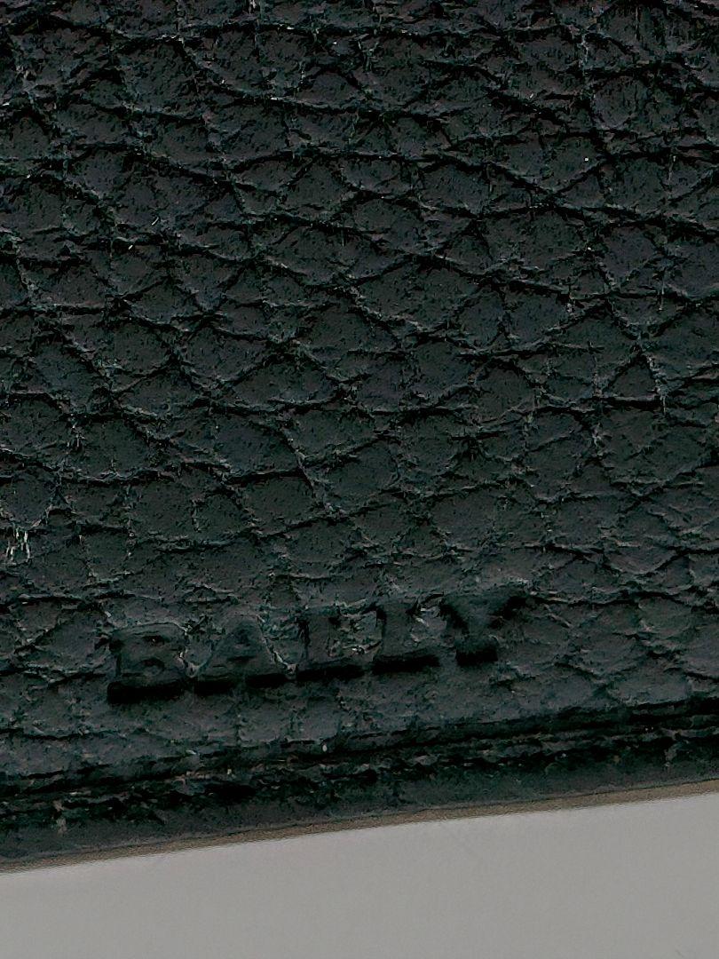 ●5302#0612　バリー(BALLY)/二つ折り財布(黒革/ITALY製)