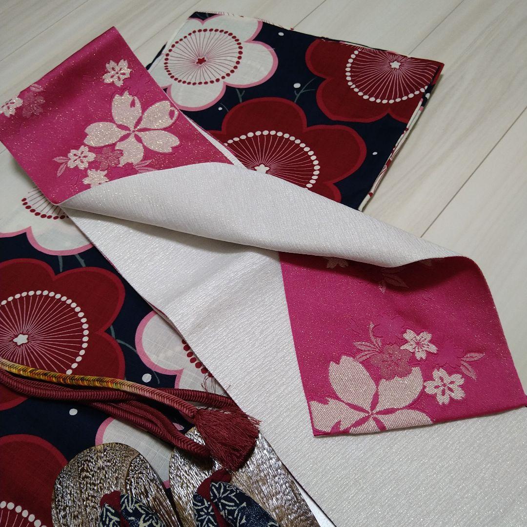 本物保証】【本物保証】新品☆呉服屋♪レトロモダン・梅小鳥♪上品な夏