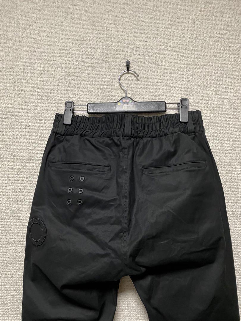 Russeluno ラッセルノ スキニーギャザーパンツ コットン 黒 4