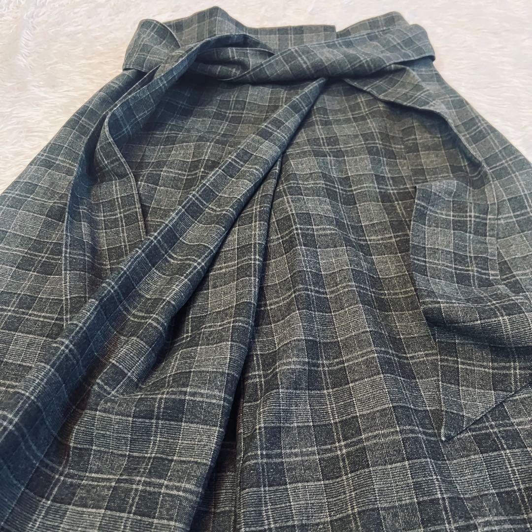 美品✨T-mat Masaki-Paris ワイドチェックパンツ 1 グレー