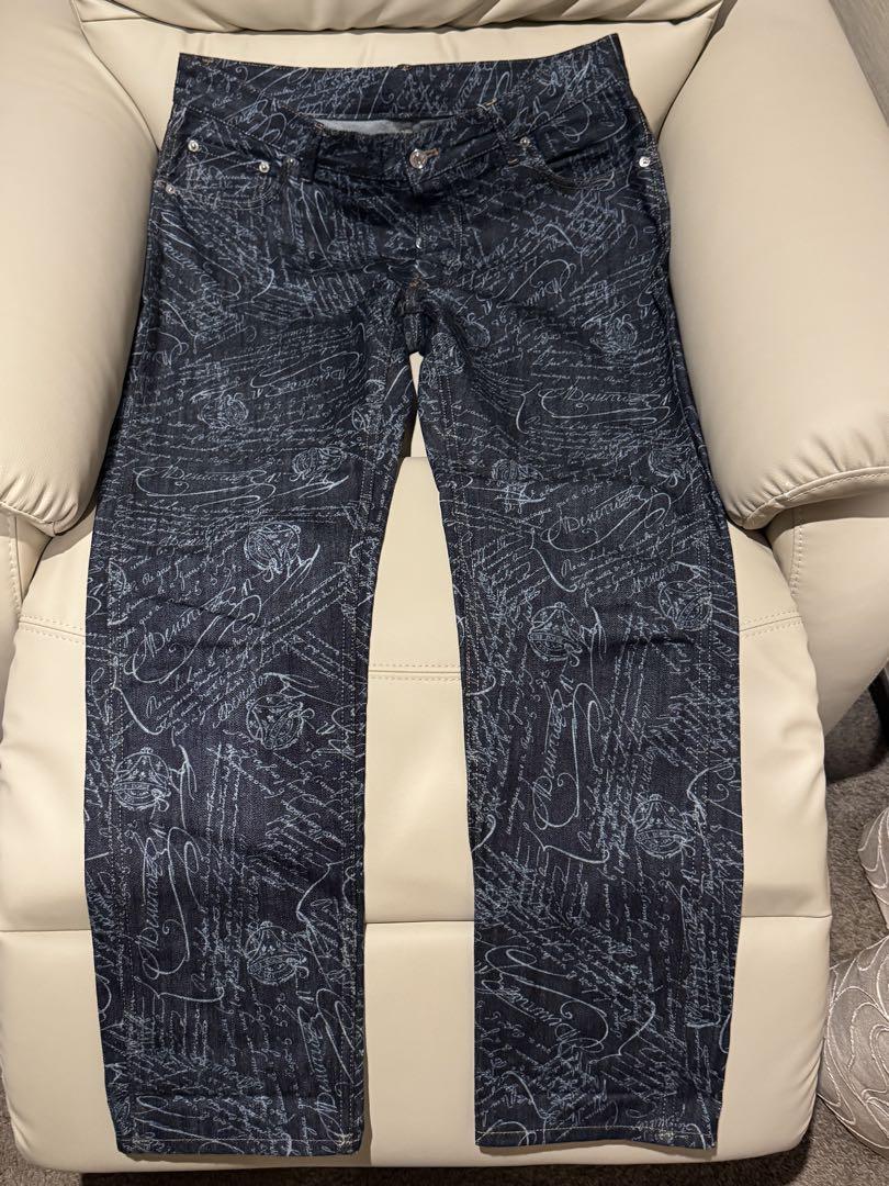 Berluti ベルルッティ デニムパンツ カリグラフィプリント ジーンズ　52